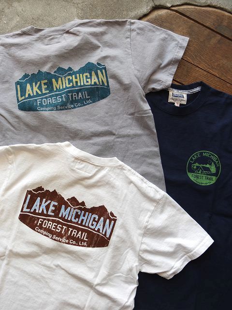 画像: PHERROW'S - ''LAKE MICHIGAN'' プリントTシャツ