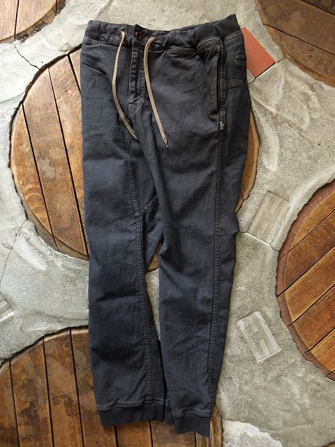 画像: GO HEMP - SLIM RIB PANTS/BACK SATIN STRETCH