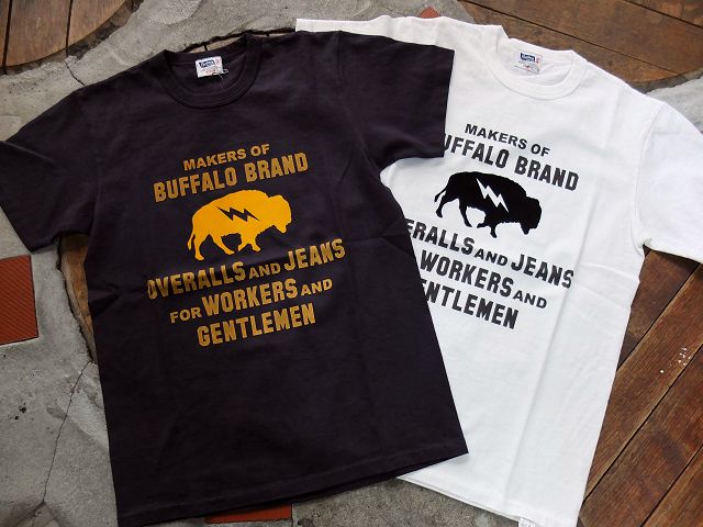 画像: PHERROW'S - ”BUFFALO BRAND” フロッキープリントTシャツ