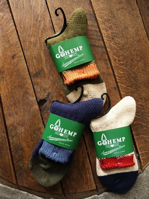 画像: GO HEMP - EMB SLUB QUARTER SOCKS／×ANONYMOUSISM