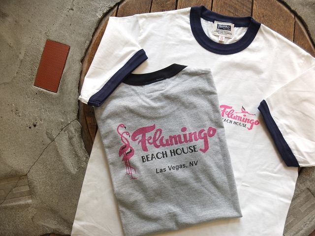 画像: PHERROW'S - ”Flamingo BEACH HOUSE”プリントＴシャツ