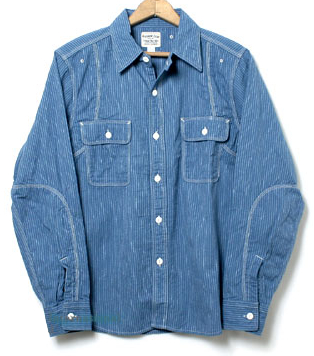 画像: STORMY BLUE - '40年代モデルストレイプワークシャツ［11S-770WS］が入荷！