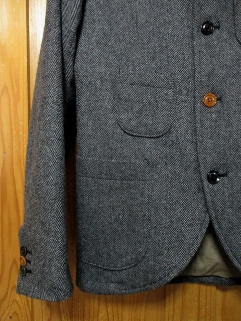 画像: ORGUEIL オルゲイユ - Sack Coat (Herringbone)　Gray