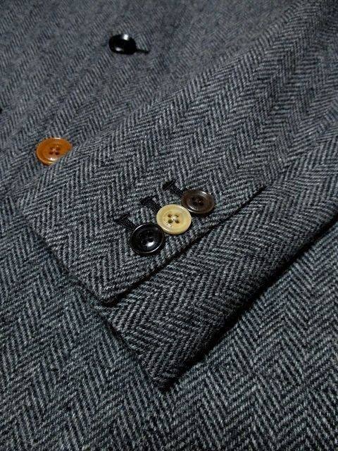 画像: ORGUEIL オルゲイユ - Sack Coat (Herringbone)　Gray