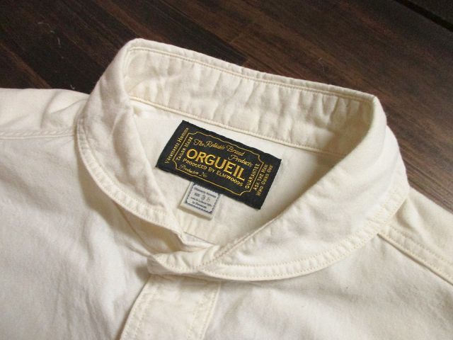 画像: ORGUEIL オルゲイユ - Shawl Collar Shirts　Ivory
