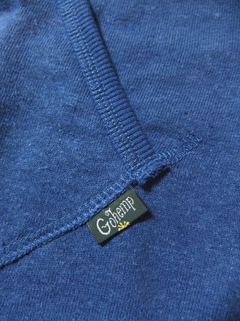 画像: GO HEMP ゴーヘンプ - PULL PARKA/ H/C TERRY　ネイビーブルー