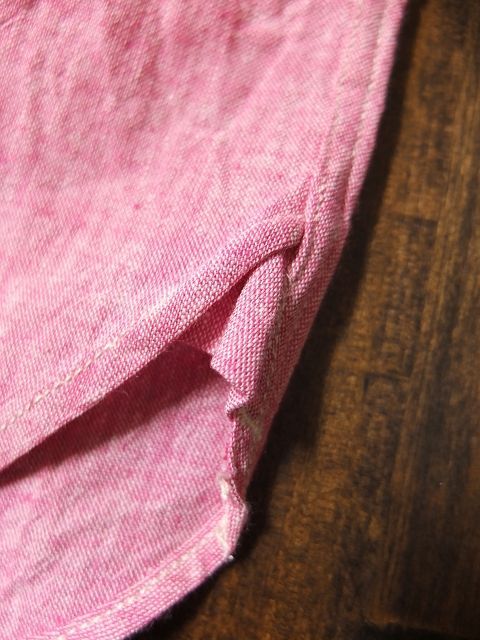 画像: PHERROW'S フェローズ - C/Lシャンブレー7分袖ボタンダウンシャツ　ピンク
