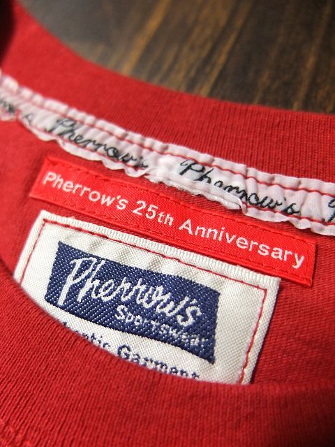 画像: PHERROW'S フェローズ - '' 25th Anniversary '' プリントTシャツ　S.レッド