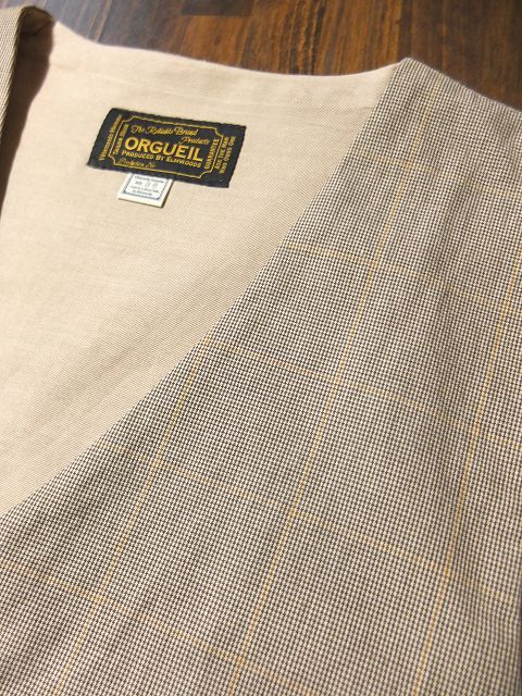 画像: ★★SALE20％OFF★★ORGUEIL オルゲイユ - Windowpane Gilet　Beige