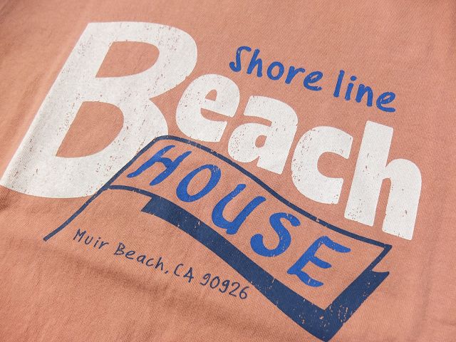 画像: PHERROW'S フェローズ - ''BEACH HOUSE''プリントTシャツ　シダン