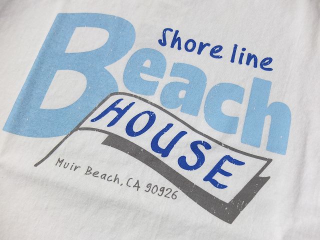 画像: PHERROW'S フェローズ - ''BEACH HOUSE''プリントTシャツ　ホワイト