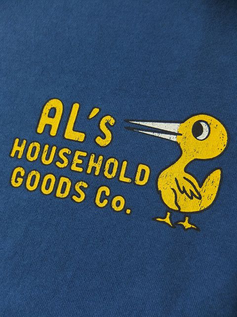 画像: PHERROW'S フェローズ - ''ALs DUCK''プリントTシャツ　S.ブルー