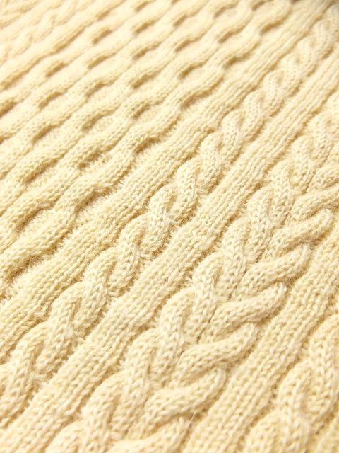 画像: ORGUEIL オルゲイユ - Cable Knit　Ivory　【MADE IN JAPAN】