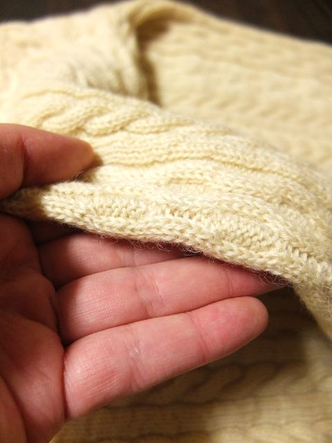 画像: ORGUEIL オルゲイユ - Cable Knit　Ivory　【MADE IN JAPAN】