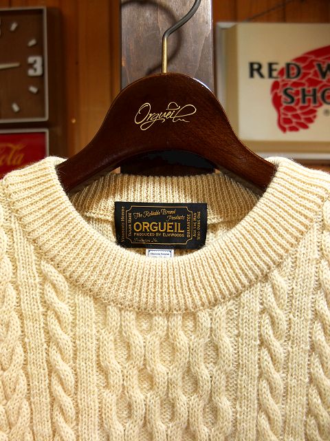 画像: ORGUEIL オルゲイユ - Cable Knit　Ivory　【MADE IN JAPAN】
