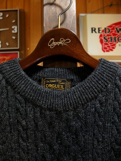 画像: ORGUEIL オルゲイユ - Cable Knit　Black　【MADE IN JAPAN】