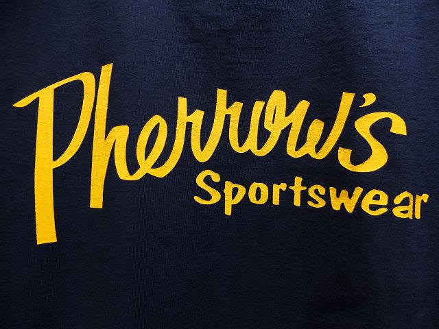 画像: PHERROW'S フェローズ - ''PHERROW'S''定番ロゴTシャツ　ネイビー