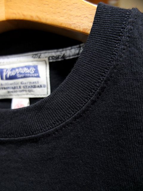 画像: PHERROW'S フェローズ - ポケT ポケット付きTシャツ　ブラック
