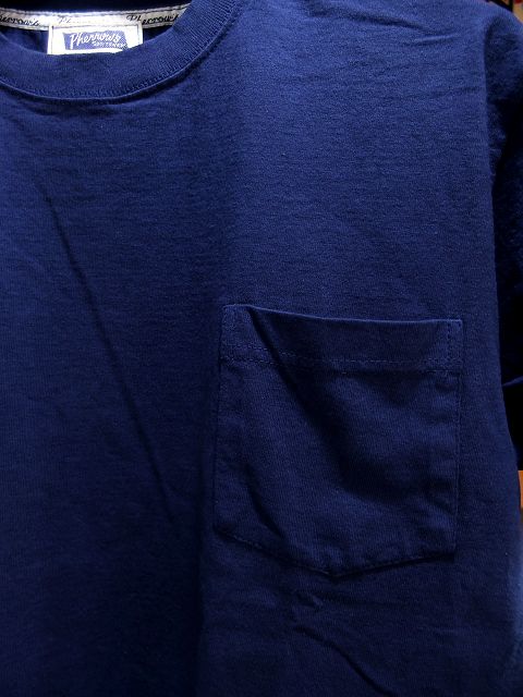 画像: PHERROW'S フェローズ - ポケT ポケット付きTシャツ　インディゴ