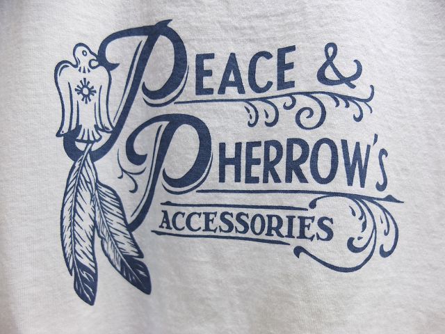 画像: PHERROW'S フェローズ - PHERROW'S × PEACE コラボ プリントTシャツ　ホワイト