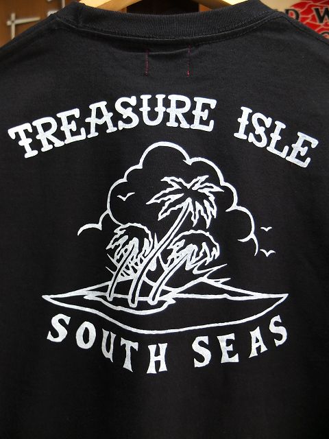 画像: ”SOUTH SEAS”プリントロンTee　ブラック