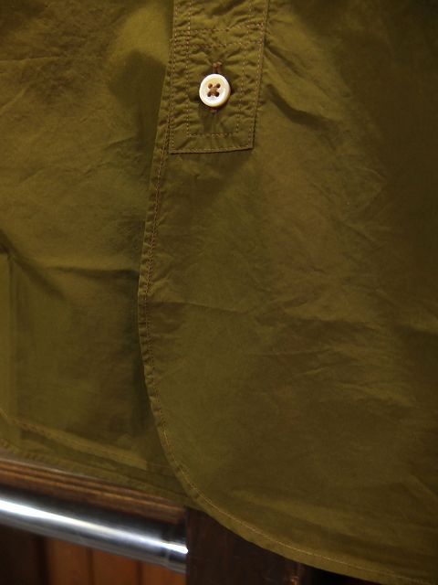 画像: PHERROW'S フェローズ - ラウンドカラー 半袖 ボタンダウンシャツ　オリーブ　【MADE IN JAPAN】