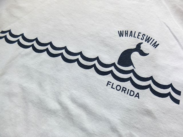 画像: PHERROW'S フェローズ - WHALESWIM ワッペン付き プリントTシャツ　ホワイト