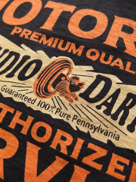 画像: STUDIO D'ARTISAN ダルチ - 吊り編みプリントTシャツ　ブラック　【MADE IN JAPAN】　
