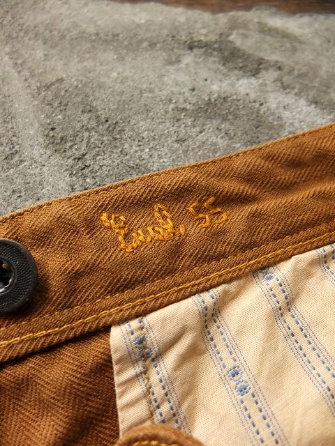 画像: ORGUEIL オルゲイユ - Herringbone Trousers　Brown　廃盤決定品　最後の1本【MADE IN JAPAN】