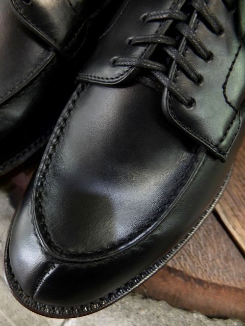 画像: The Rutt shoes & co.　ラッドシューズ - SPLIT V TIP OXFORD　Black　【MADE IN JAPAN】