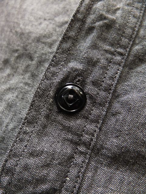 画像: PHERROW'S フェローズ - 半袖ワークシャンブレーシャツ　ブラックシャンブレー　【MADE IN JAPAN】