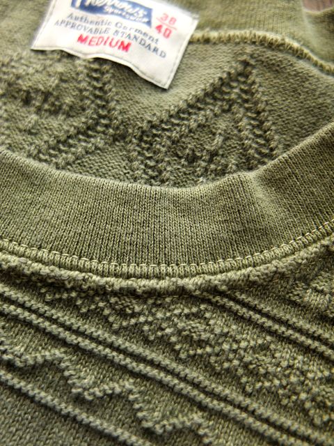 画像: PHERROW'S フェローズ - ジャガード織りポケットTシャツ　S,グリーン　【MADE IN JAPAN】