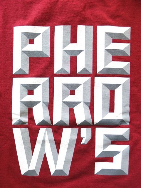 画像: PHERROW'S フェローズ - 3D風ロゴ Tシャツ　バーガンディ