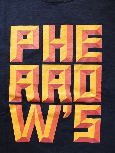 画像: PHERROW'S フェローズ - 3D風ロゴ Tシャツ　ネイビー