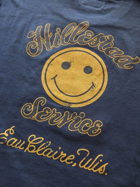 画像: PHERROW'S フェローズ - ” HILLESTAD SMILE ”プリントTシャツ　S,ネイビー
