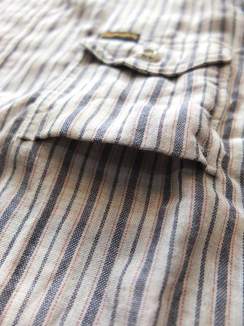 画像: PHERROW'S フェローズ -  半袖ダブルガーゼワークシャツ　ストライプ/チェック　【MADE IN JAPAN】