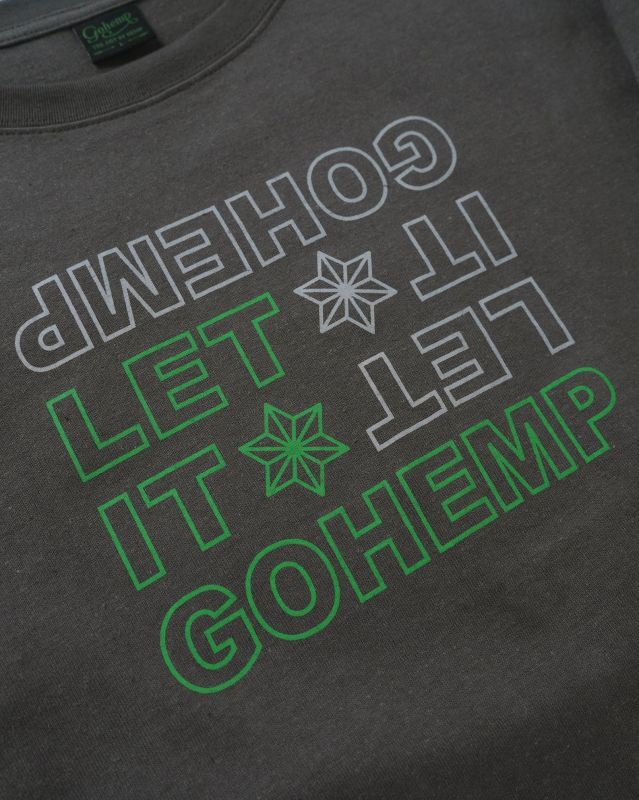 画像2: GOHEMP ゴーヘンプ - JLET IT GOHEMP L/SL TEE：CHARCOAL